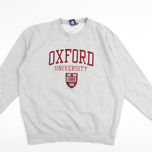 Oxford University Womens Grey Polyester Pullover Sweatshirt Size XL Pullover - Oxford University