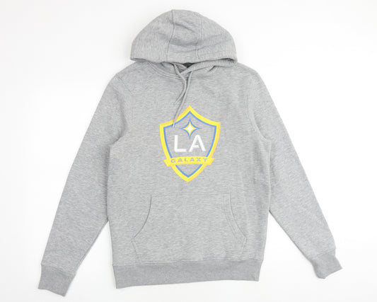 LA Galaxy Mens Grey Cotton Pullover Sweatshirt Size S
