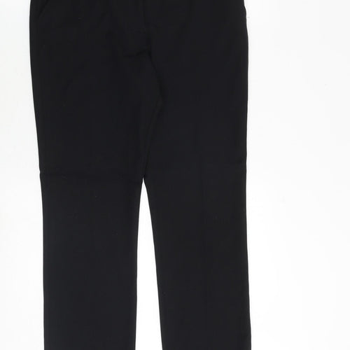 Bonmarché Womens Black Polyester Trousers Size 10 Regular Zip