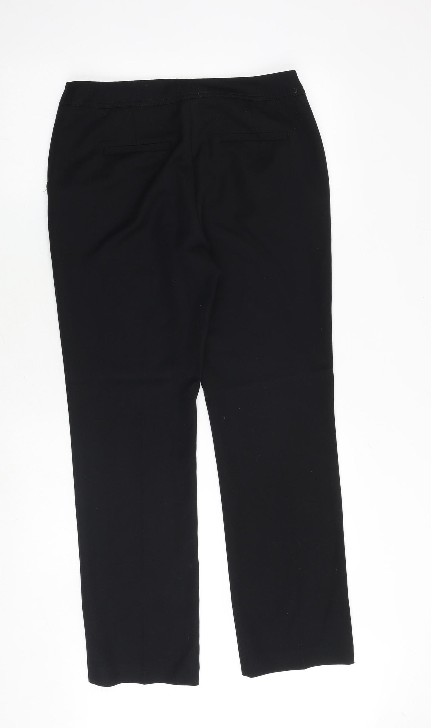 Bonmarché Womens Black Polyester Trousers Size 10 Regular Zip