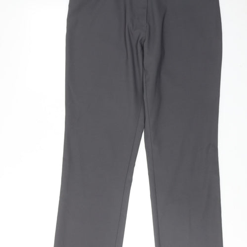 Joie De Vivre Womens Grey Polyester Trousers Size 16 Regular Zip
