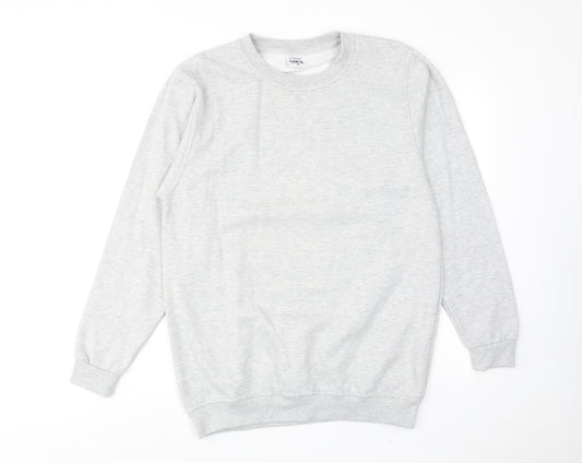 Uneek Mens Grey Cotton Pullover Sweatshirt Size M