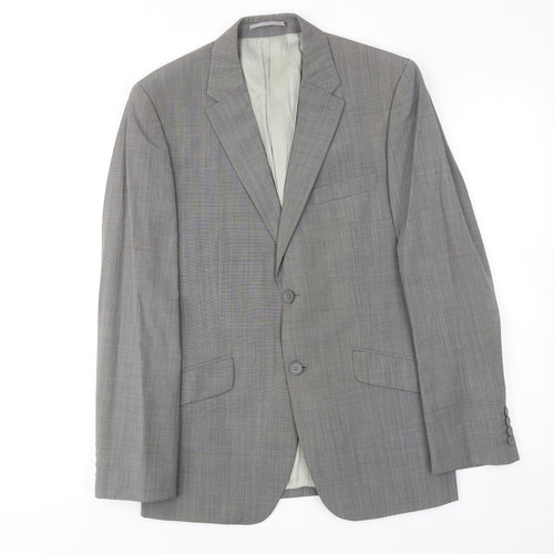 French Connection Mens Grey Wool Jacket Suit Jacket Size 38 Regular