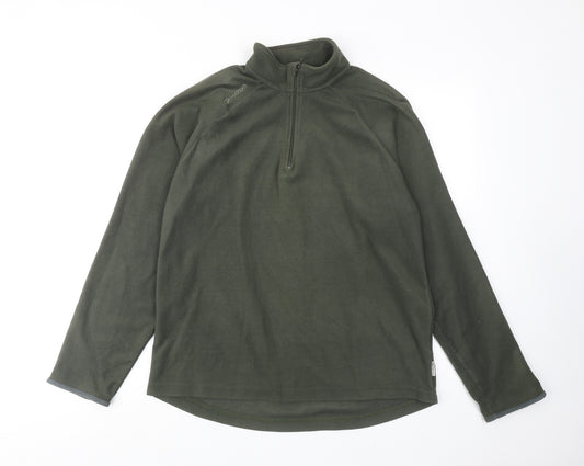 DECATHLON Mens Green Polyester Pullover Sweatshirt Size L