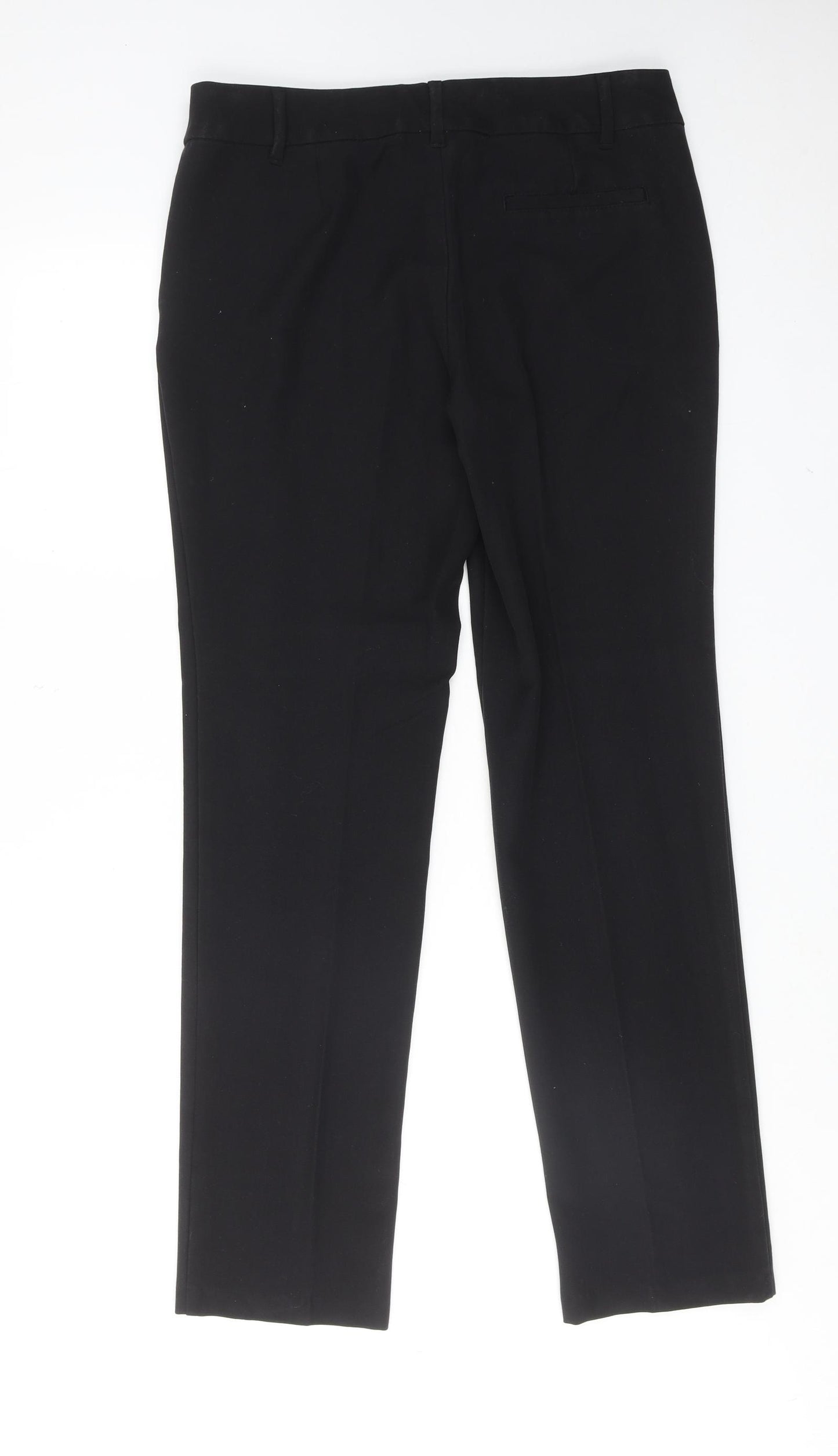 NEXT Womens Black Polyester Dress Pants Trousers Size 12 Regular Zip