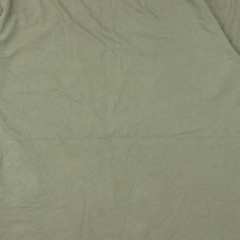 Converse Mens Green Cotton T-Shirt Size L Round Neck - Converse Legend 19-08