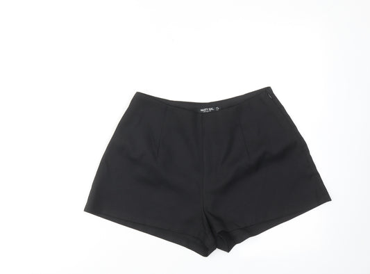 Nasty Gal Womens Black Polyester Hot Pants Shorts Size 8 Regular Zip