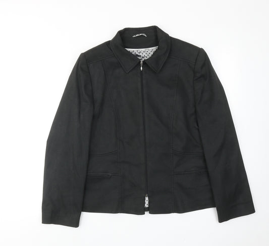 CC Womens Black Jacket Blazer Size 16 Zip
