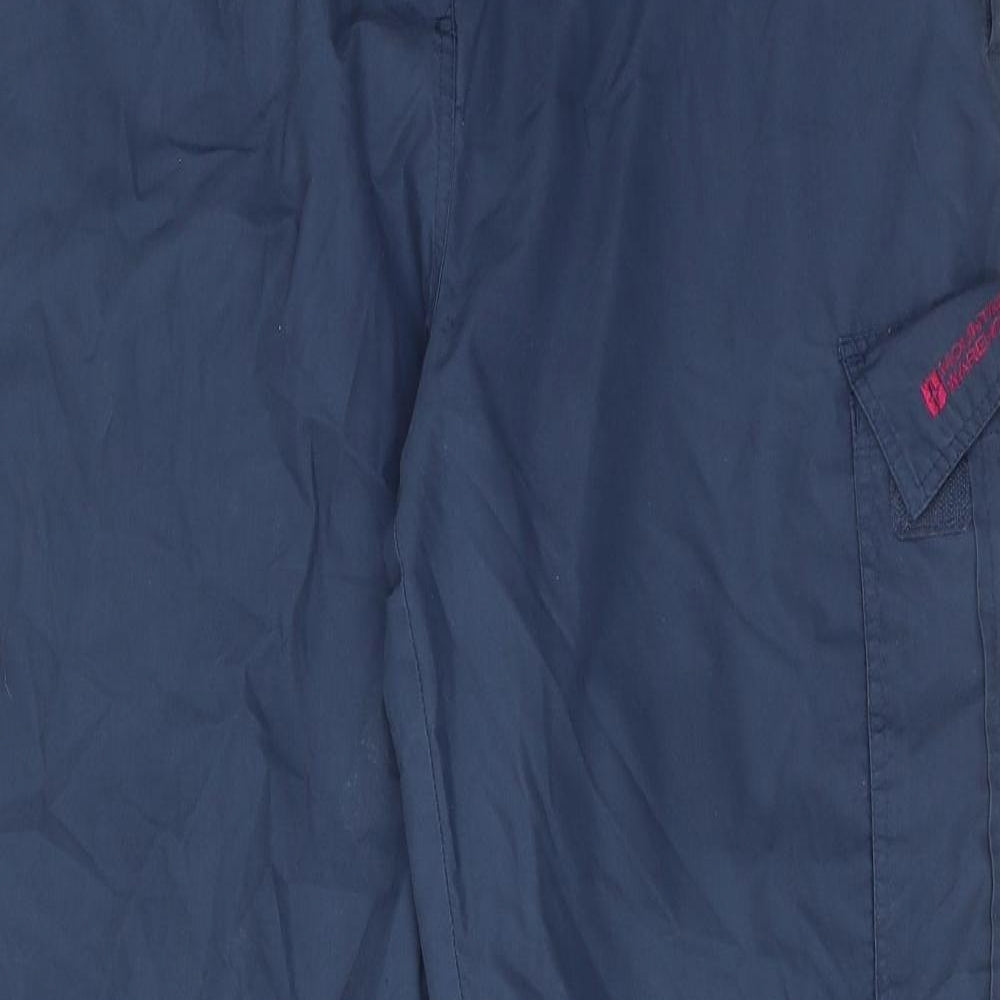 Mountain Warehouse Womens Blue Polyester Cargo Trousers Size 16 Regular Zip