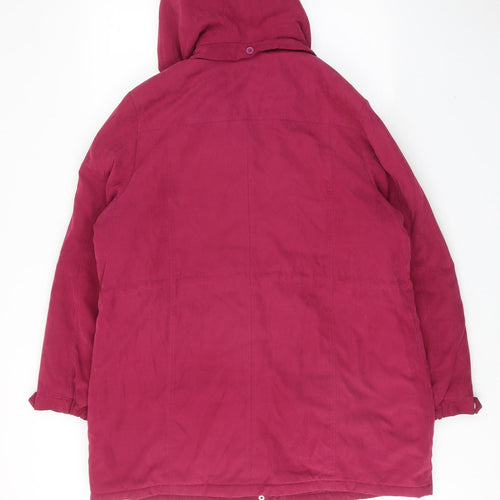 JBC Collection Womens Purple Parka Coat Size 16 Zip