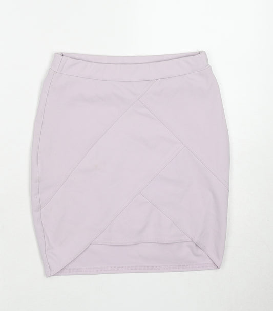 Boohoo Womens Pink Polyester Bandage Skirt Size 8