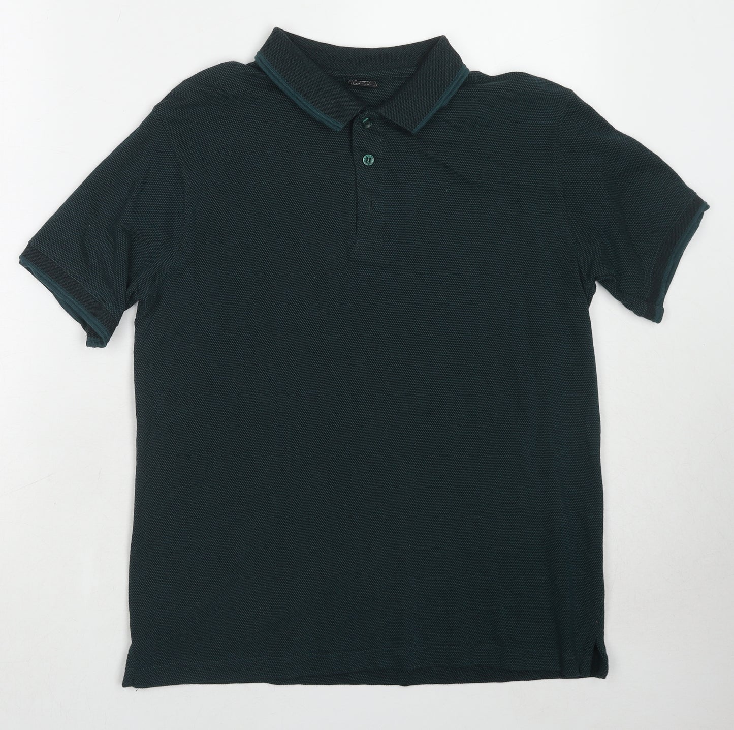 Cotton Traders Mens Green Cotton Polo Size S Collared Pullover