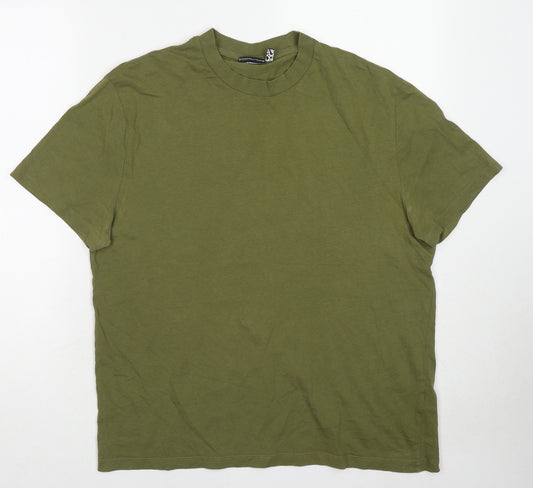 ASOS Womens Green Cotton Basic T-Shirt Size S Crew Neck