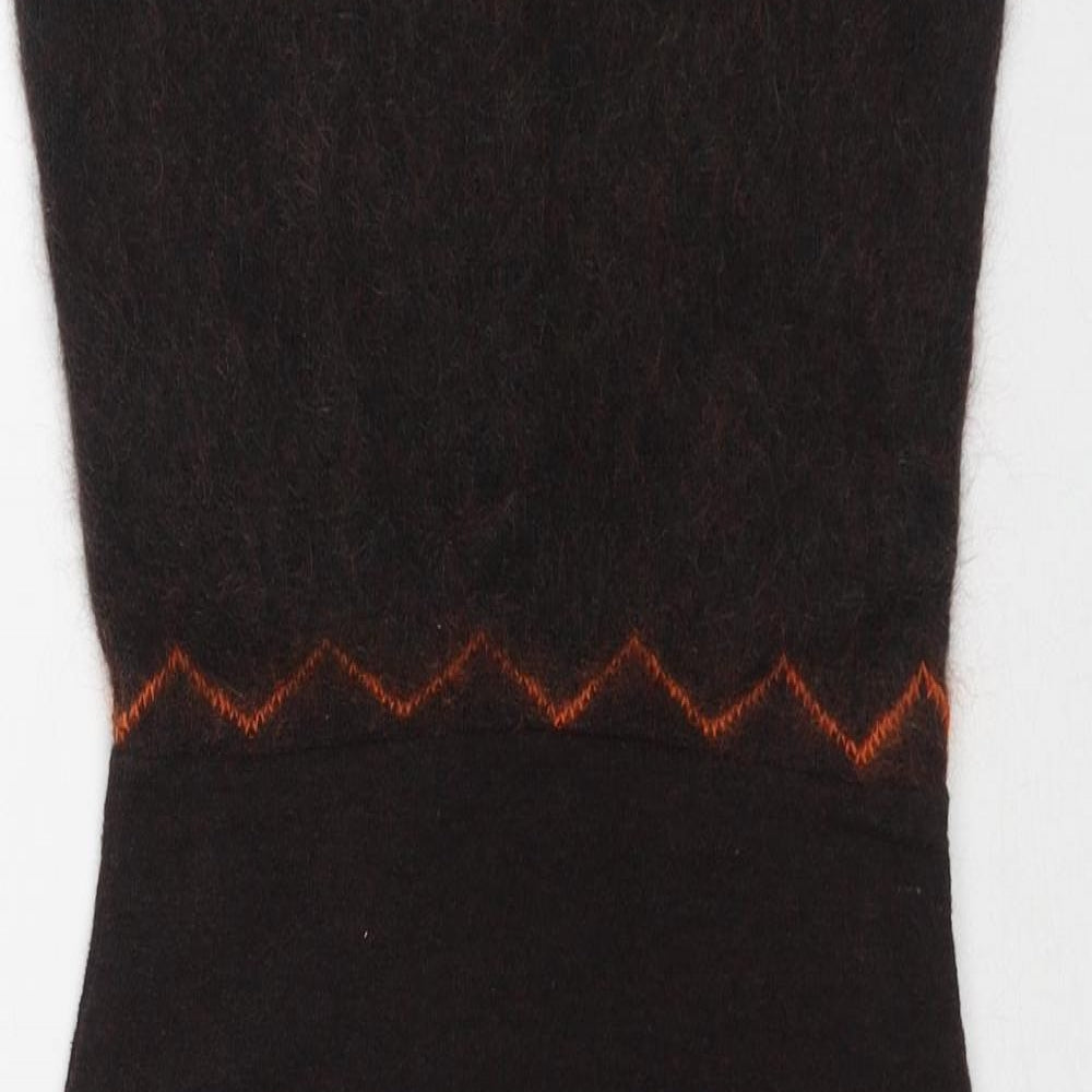 D. EXTERIOR Womens Brown Wool Shift Size S Square Neck Pullover