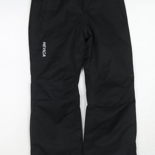 NEVICA Boys Black Polyester Snow Pants Trousers Size 9-10 Years Regular Zip