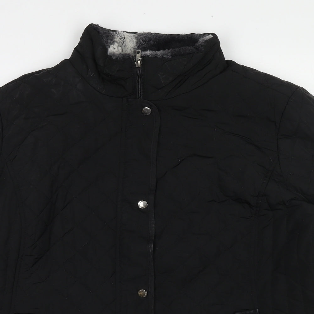 Aphorism Womens Black Jacket Size 2XL Zip