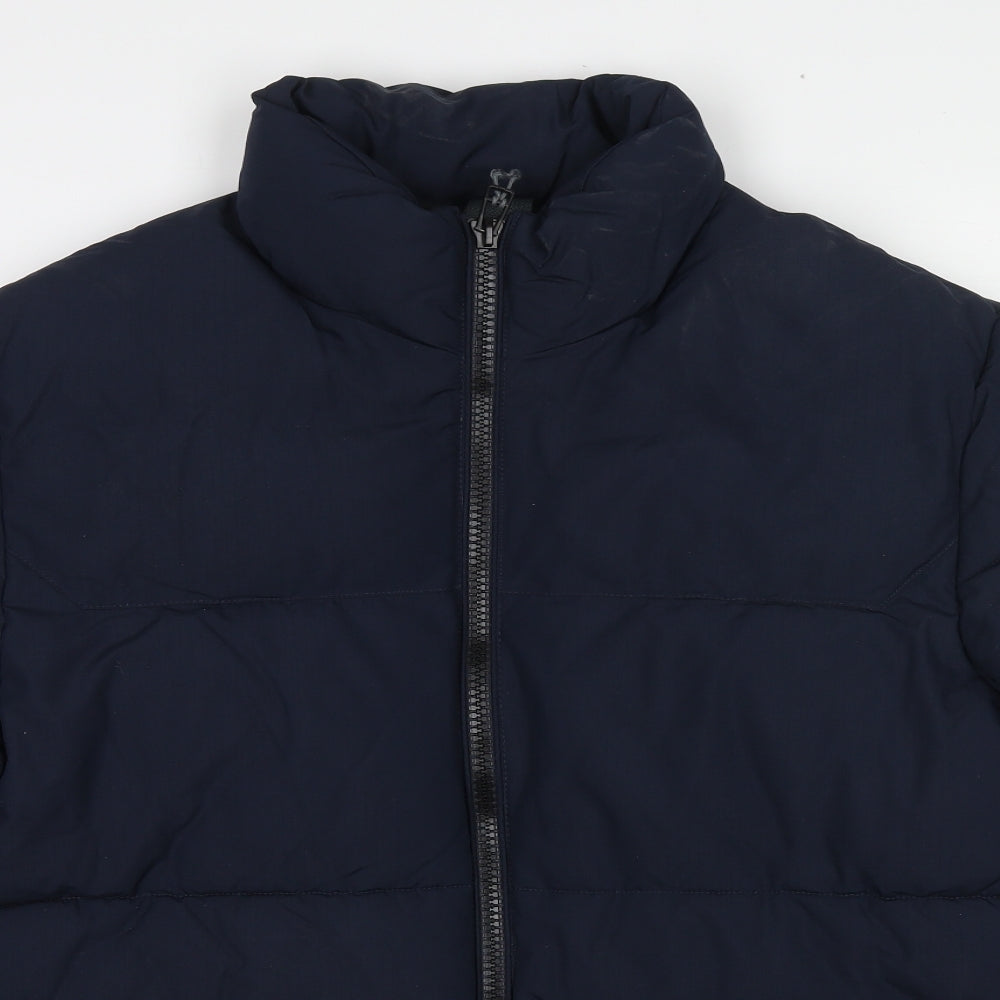 Marks and Spencer Mens Blue Puffer Jacket Jacket Size M Zip