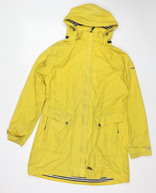 Trespass Womens Yellow Rain Coat Coat Size XL Zip