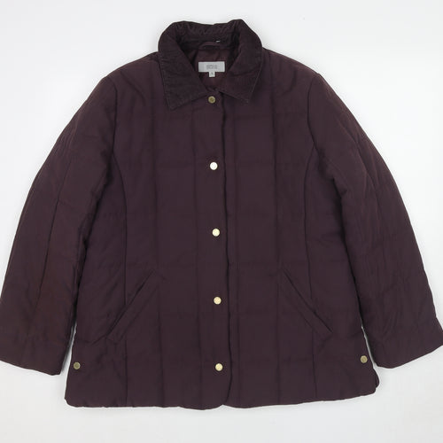 Marks and Spencer Womens Purple Jacket Size 16 Button