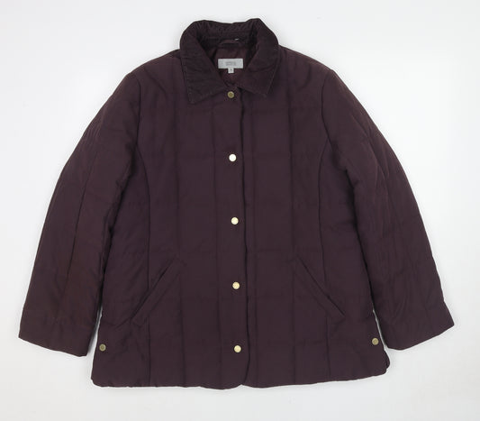 Marks and Spencer Womens Purple Jacket Size 16 Button
