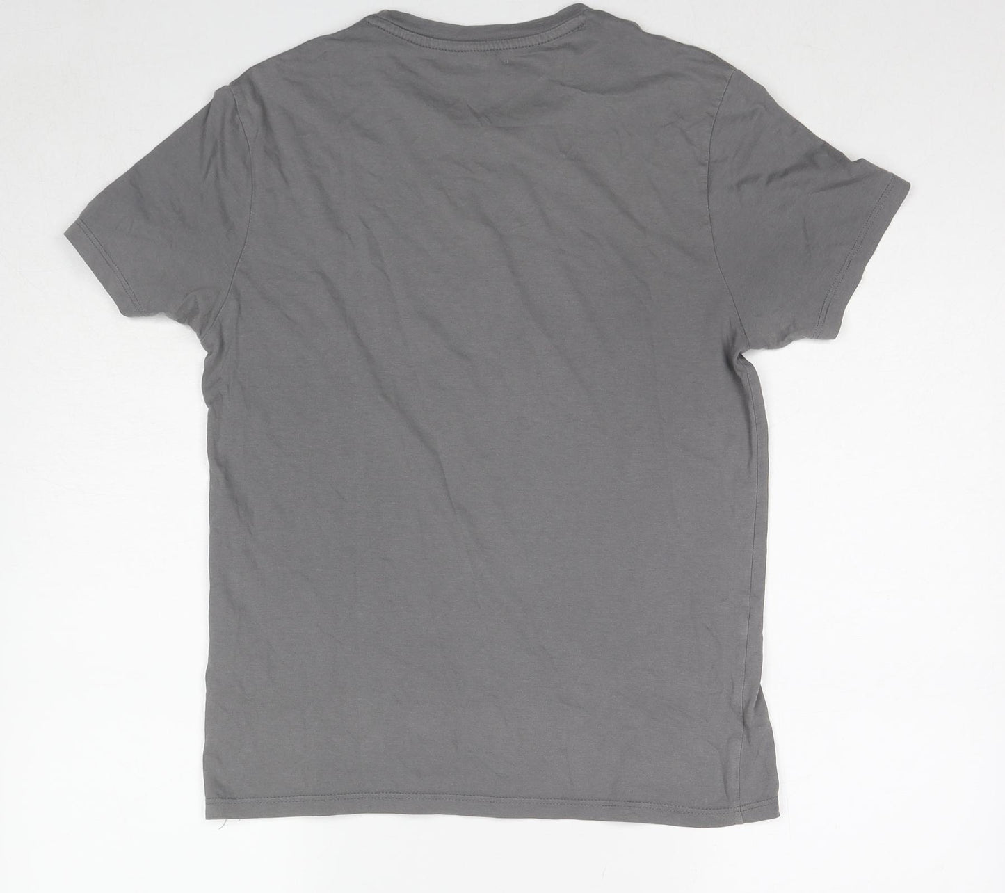 Burton Mens Grey Cotton T-Shirt Size S Round Neck