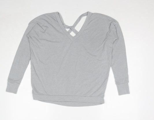 River Island Womens Grey Polyester Pullover Sweatshirt Size 10 Pullover