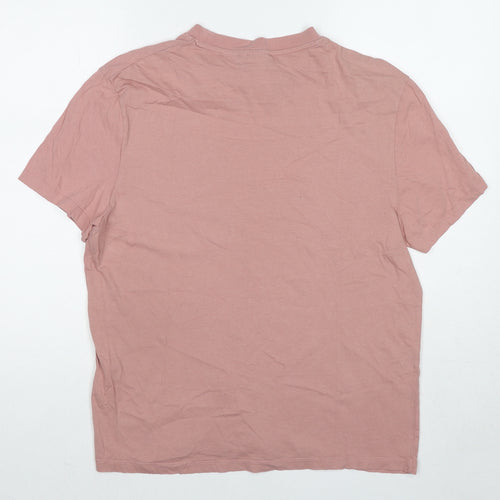 ASOS Womens Beige Cotton Basic T-Shirt Size L Round Neck