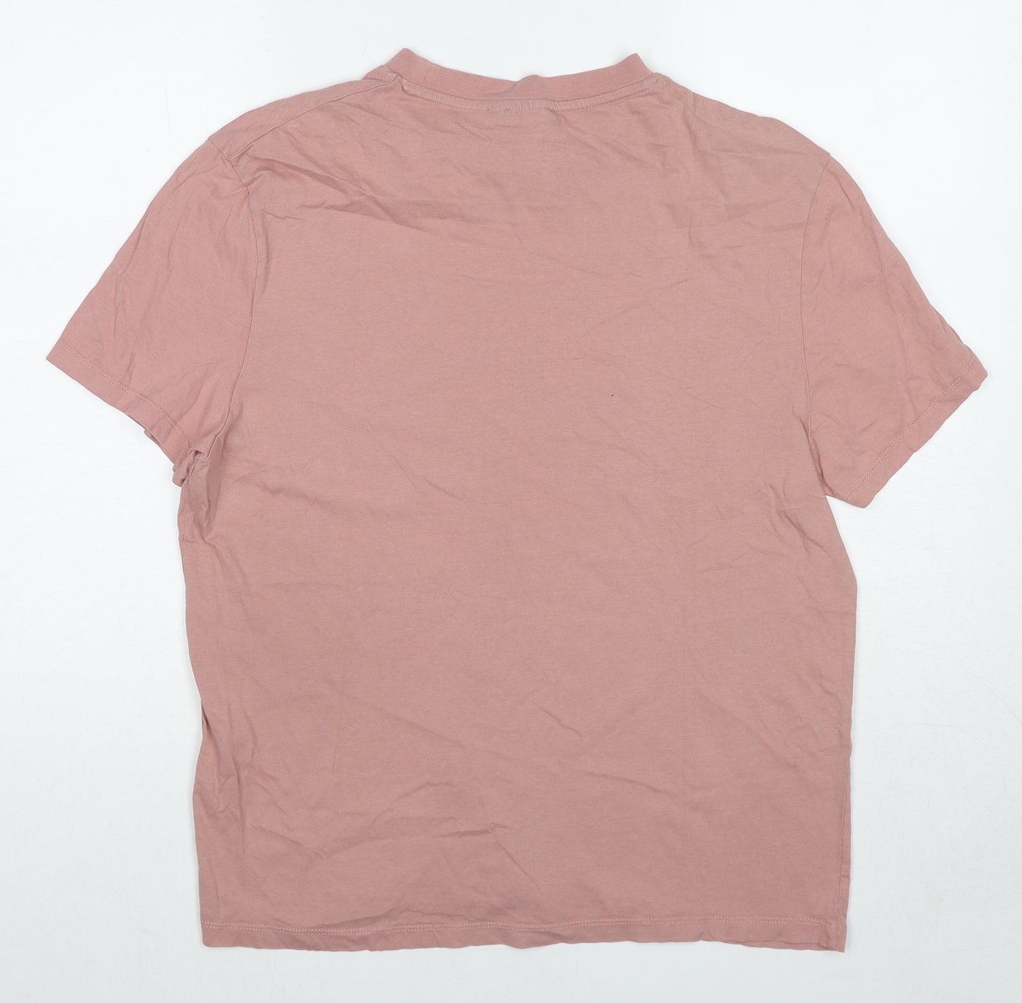 ASOS Womens Beige Cotton Basic T-Shirt Size L Round Neck