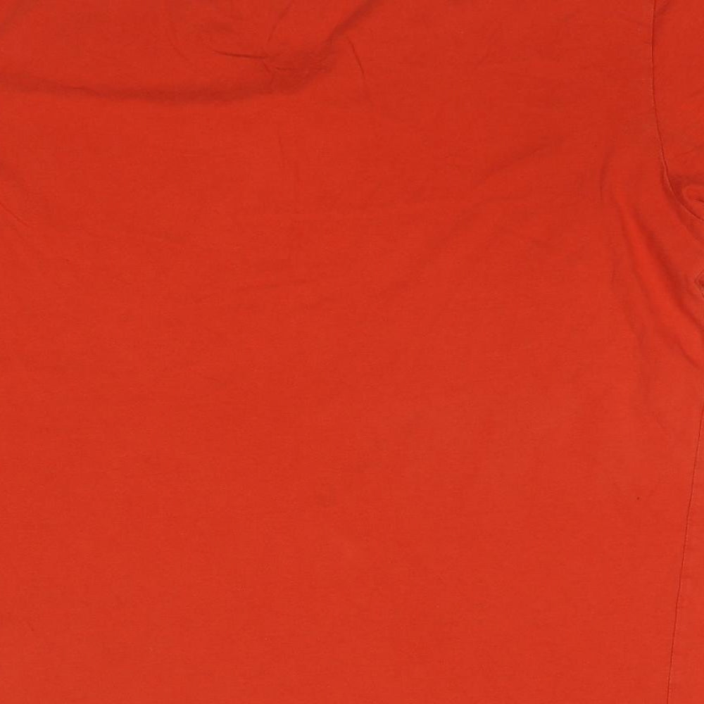 Ted Baker Mens Red Cotton T-Shirt Size L V-Neck - Label size 5