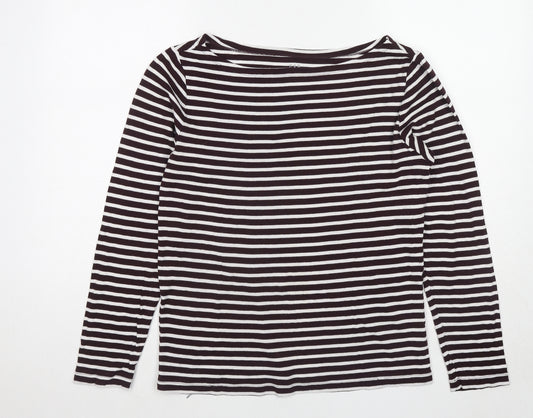 Gap Womens Multicoloured Striped Cotton Basic T-Shirt Size XL Round Neck