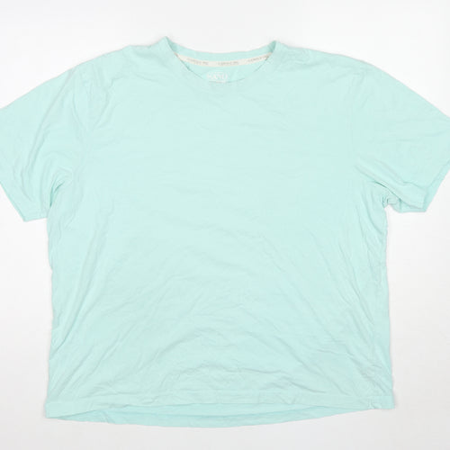 Sand Stone Mens Blue Cotton T-Shirt Size XL Round Neck