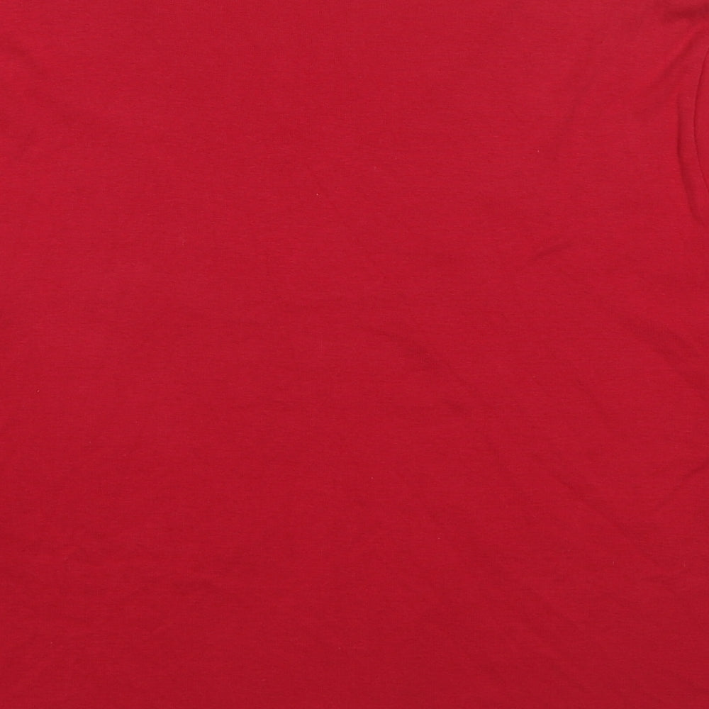 Debenhams Womens Red Cotton Basic Blouse Size 18 V-Neck