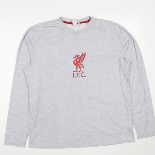 Liverpool FC Mens Grey Polyester Pullover Sweatshirt Size XL