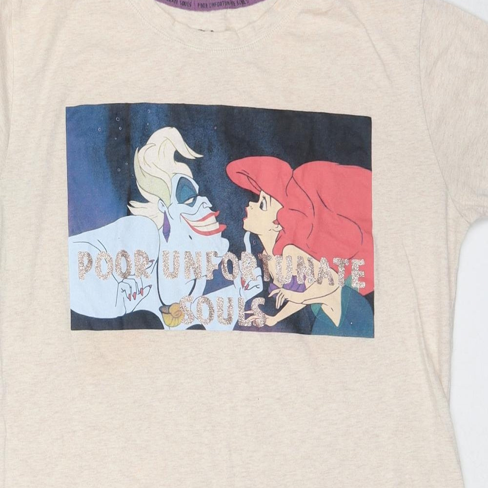 Disney Womens Beige Solid Cotton Top Dress Size 6 - Little Mermaid