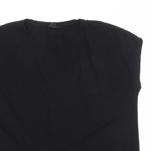 New Look Womens Black Polyester Basic Blouse Size 16 Round Neck