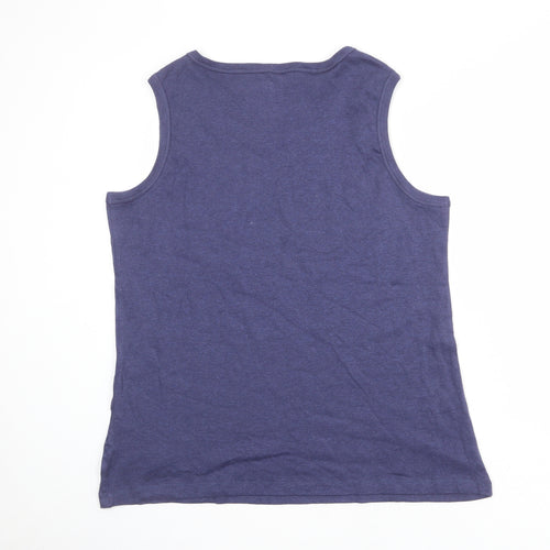 Oxylane Mens Blue Cotton T-Shirt Size XL Round Neck