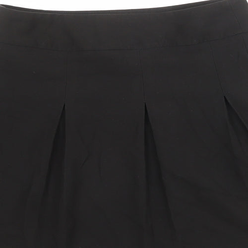 New Look Girls Black Polyester Pleated Skirt Size 14 Years Regular Zip