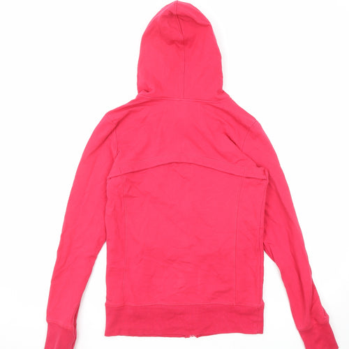 NEXT Womens Pink Cotton Full Zip Hoodie Size 12 Zip