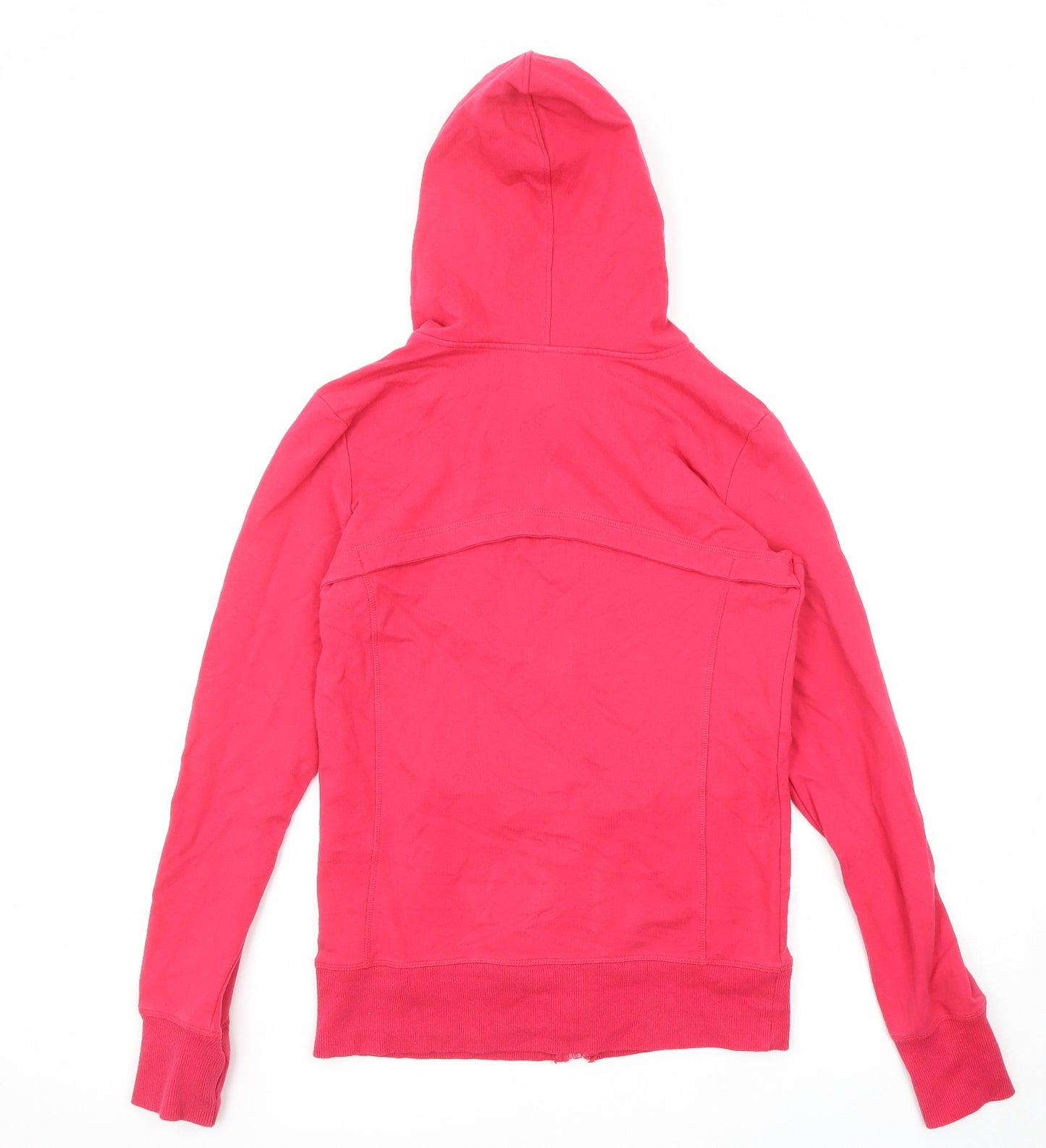 NEXT Womens Pink Cotton Full Zip Hoodie Size 12 Zip