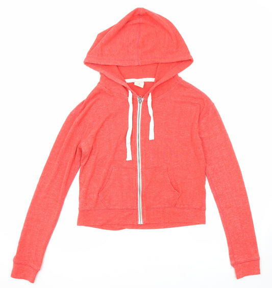 Abercrombie & Fitch Womens Red Polyester Full Zip Hoodie Size XS Zip