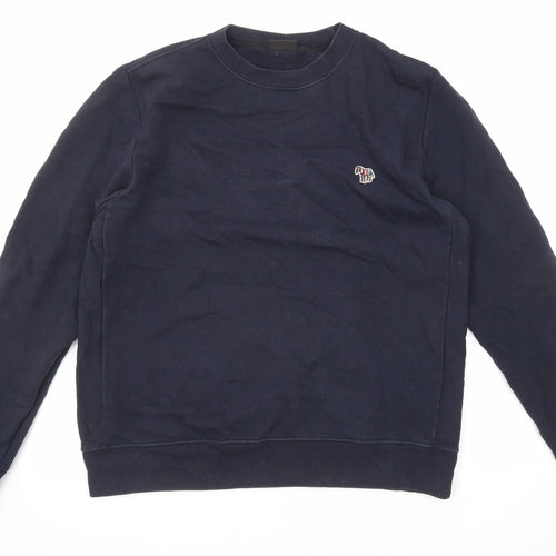 Paul Smith Mens Blue Cotton Pullover Sweatshirt Size M
