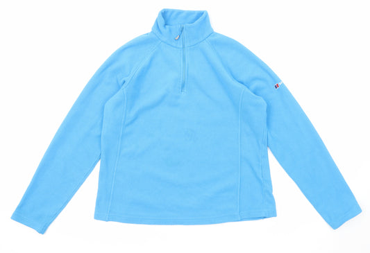 Berghaus Womens Blue Polyester Pullover Sweatshirt Size 16 Zip