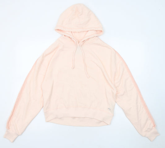 Hollister Womens Pink Cotton Pullover Hoodie Size S Pullover