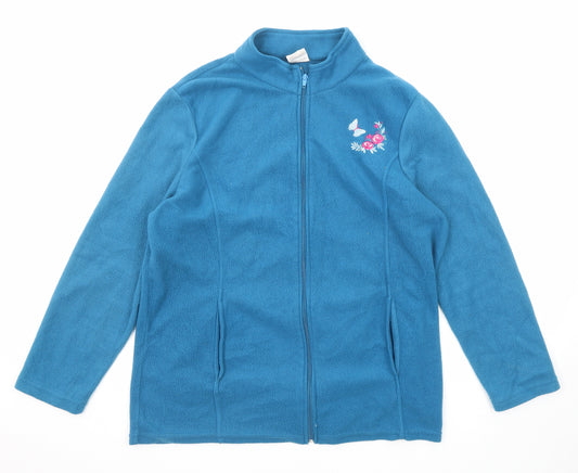 Alison Vallee Womens Blue Jacket Size XL Zip