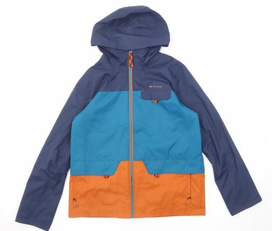 DECATHLON Boys Multicoloured Windbreaker Jacket Size 14 Years Zip