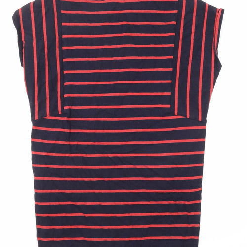 Uniqlo Womens Blue Striped Cotton T-Shirt Dress Size M Round Neck Pullover