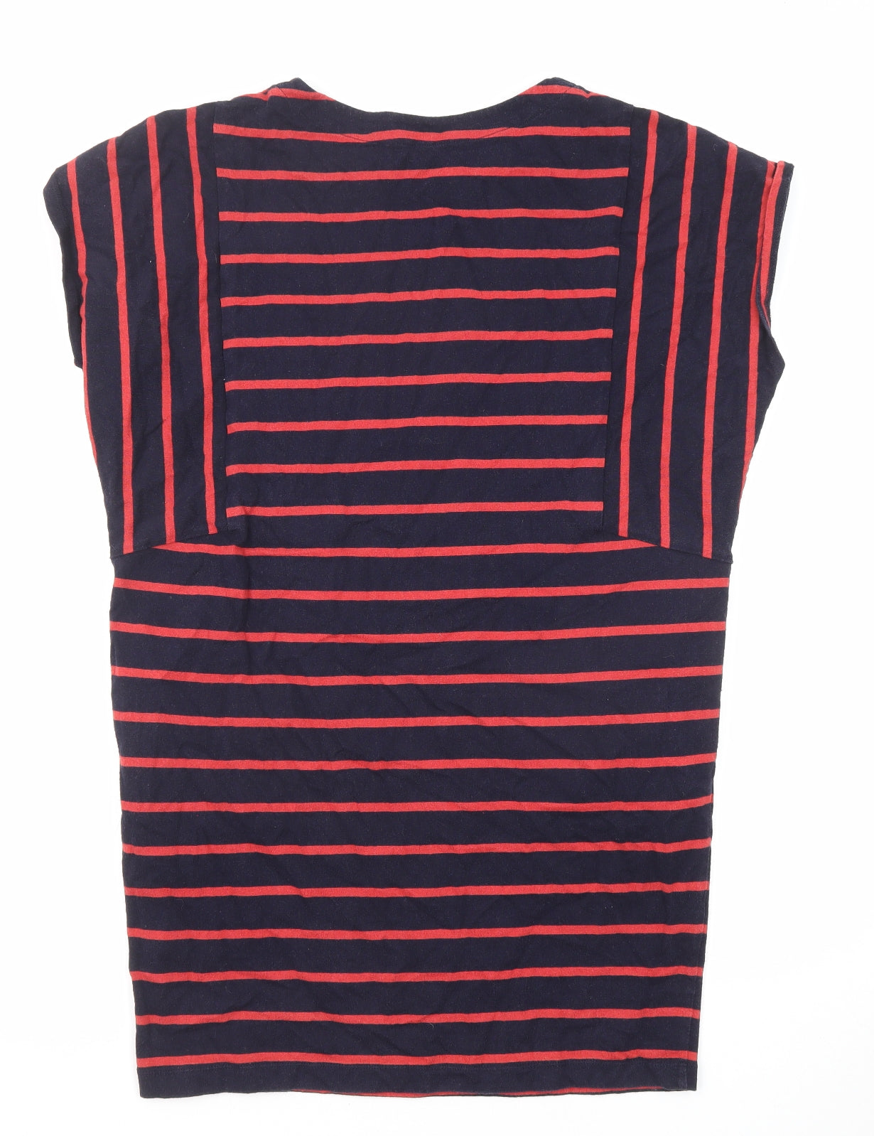 Uniqlo Womens Blue Striped Cotton T-Shirt Dress Size M Round Neck Pullover