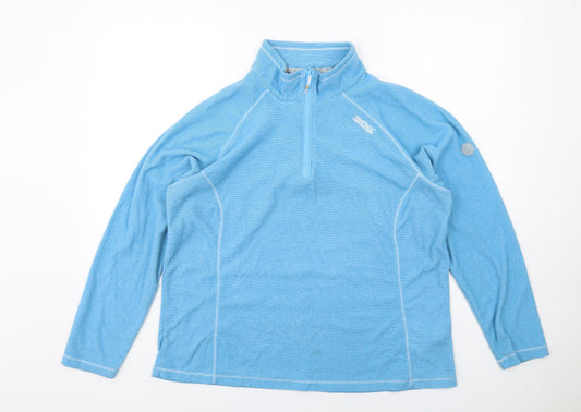 Regatta Womens Blue Polyester Pullover Sweatshirt Size 18 Zip