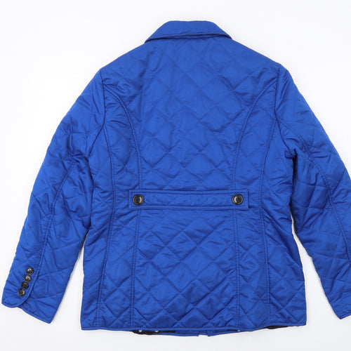 Bonmarché Womens Blue Quilted Jacket Size 12 Zip