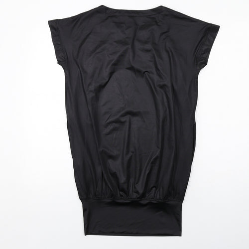 VERO MODA Womens Black Polyester Mini Size XS Round Neck Pullover